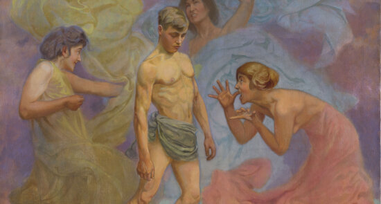 Obraz spolupracovníka Alfonse Muchy ve stálé expozici